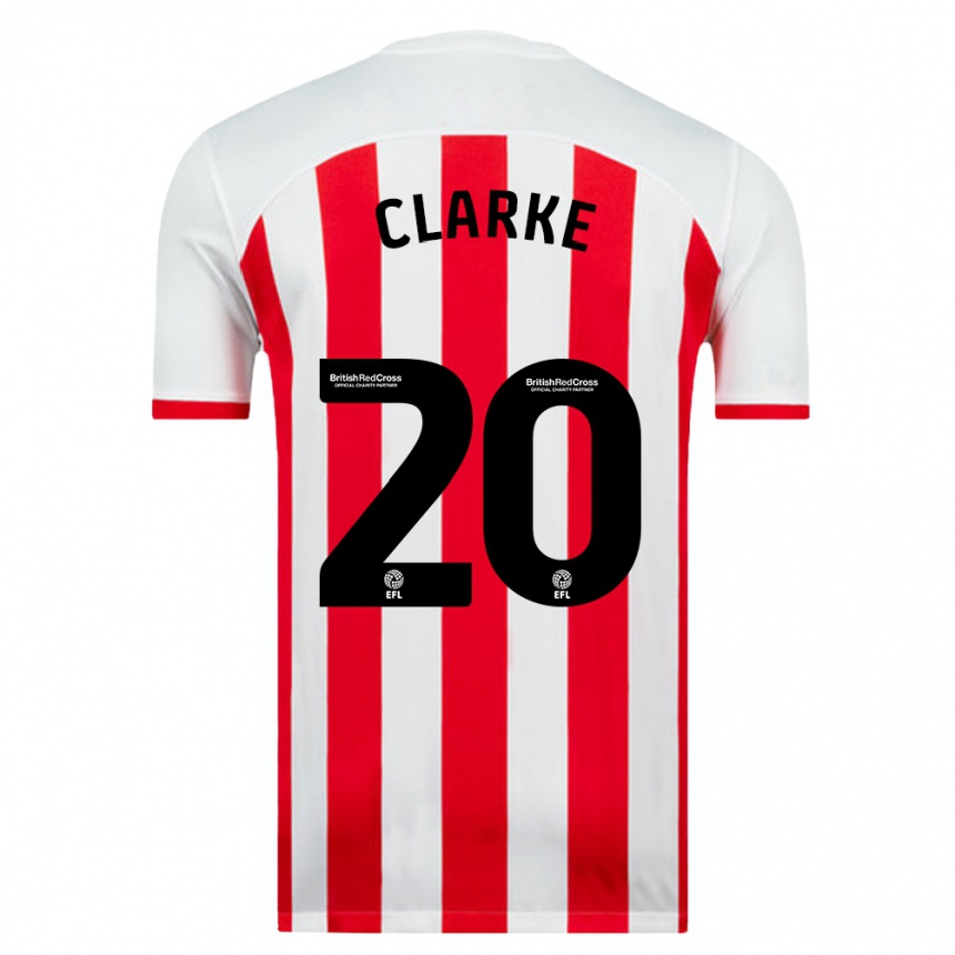 Vyrai Jack Clarke #20 Baltas Namų Marškinėliai 2023/24 T-Shirt