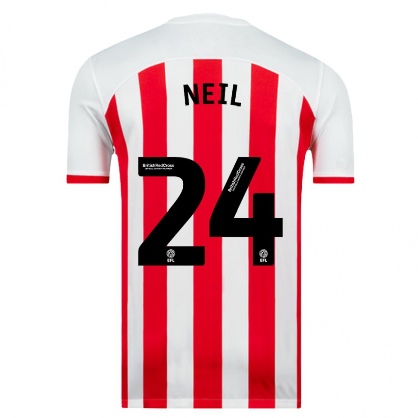 Vyrai Dan Neil #24 Baltas Namų Marškinėliai 2023/24 T-Shirt