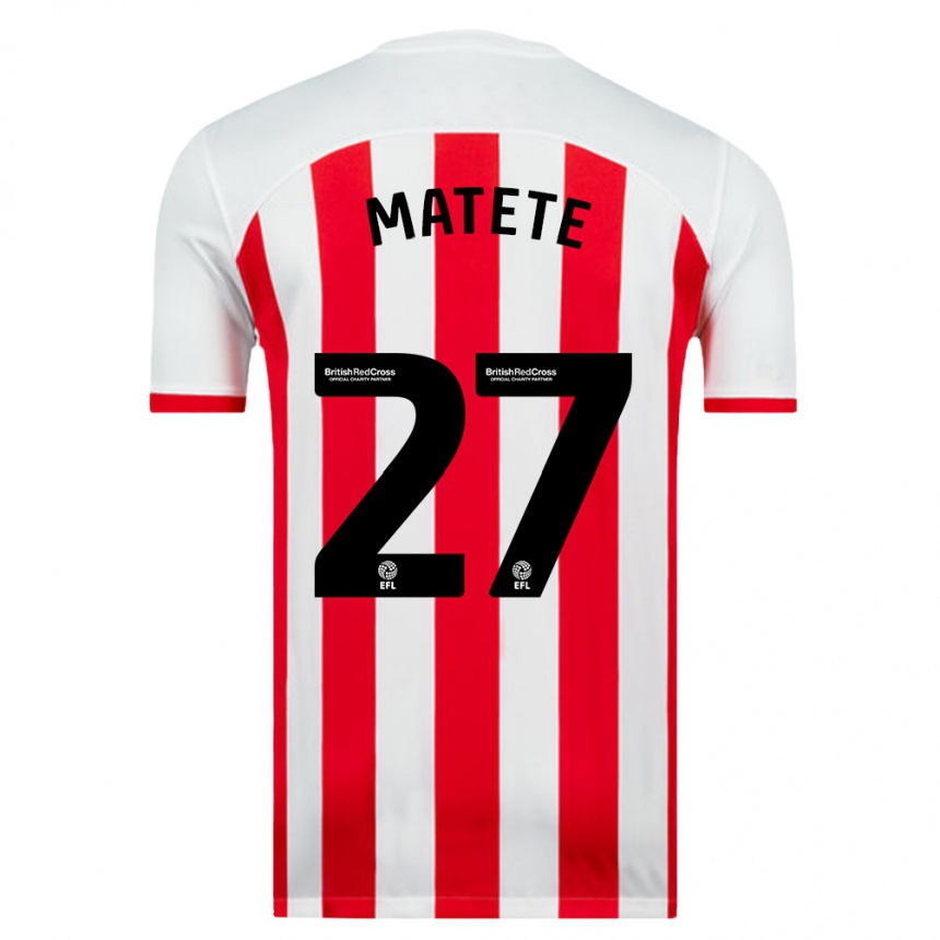 Vyrai Jay Matete #27 Baltas Namų Marškinėliai 2023/24 T-Shirt