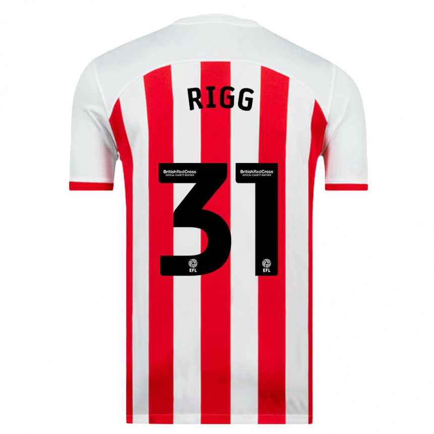 Vyrai Chris Rigg #31 Baltas Namų Marškinėliai 2023/24 T-Shirt