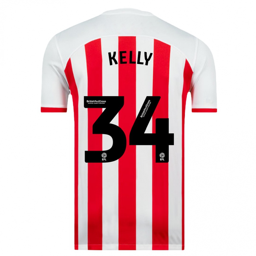 Vyrai Caden Kelly #34 Baltas Namų Marškinėliai 2023/24 T-Shirt