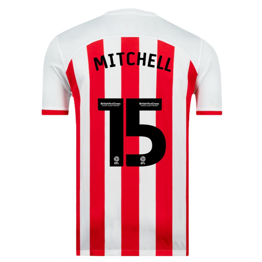 Vyrai Cuba Mitchell #15 Baltas Namų Marškinėliai 2023/24 T-Shirt