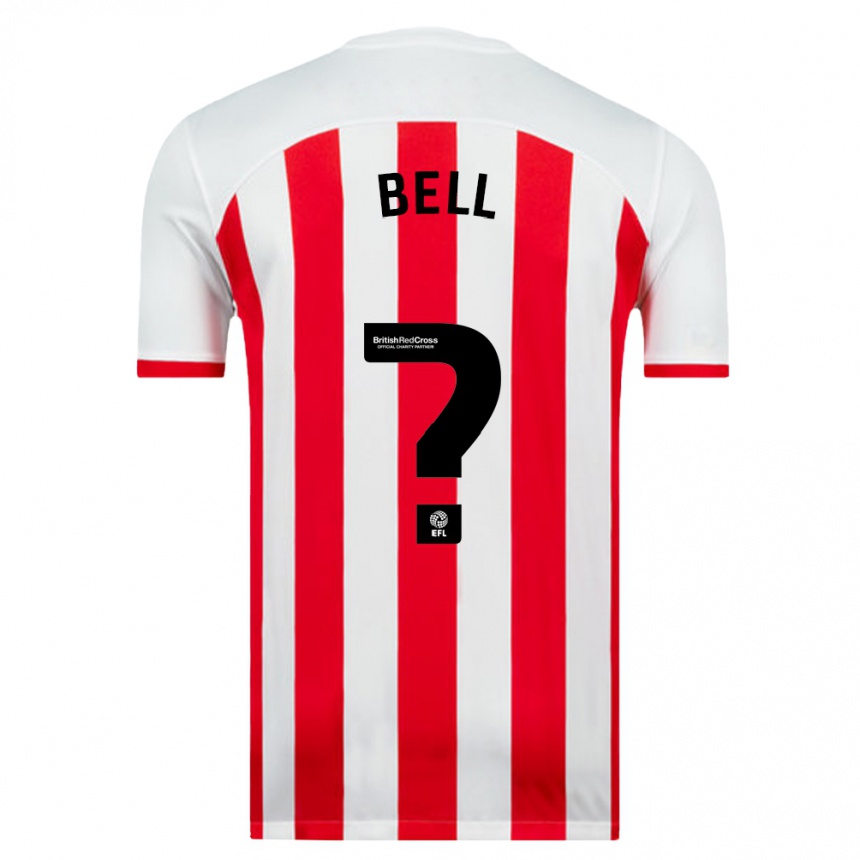 Vyrai Luke Bell #0 Baltas Namų Marškinėliai 2023/24 T-Shirt