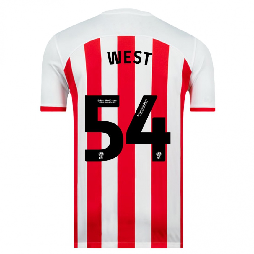 Vyrai Ella West #54 Baltas Namų Marškinėliai 2023/24 T-Shirt