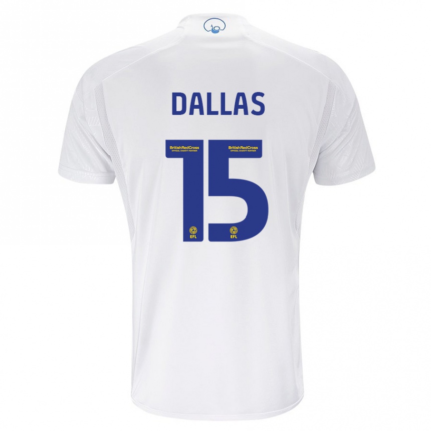 Vyrai Stuart Dallas #15 Baltas Namų Marškinėliai 2023/24 T-Shirt