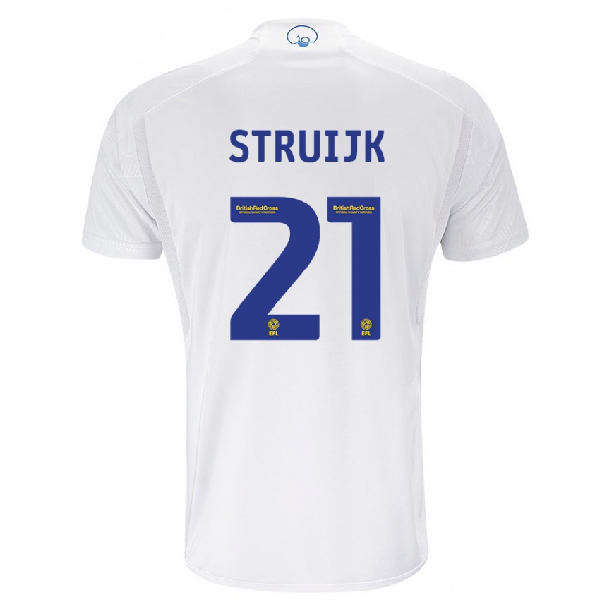 Vyrai Pascal Struijk #21 Baltas Namų Marškinėliai 2023/24 T-Shirt