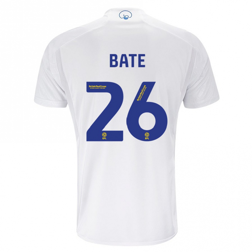 Vyrai Lewis Bate #26 Baltas Namų Marškinėliai 2023/24 T-Shirt