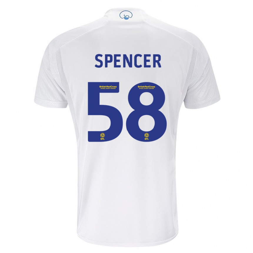 Vyrai Morten Spencer #58 Baltas Namų Marškinėliai 2023/24 T-Shirt