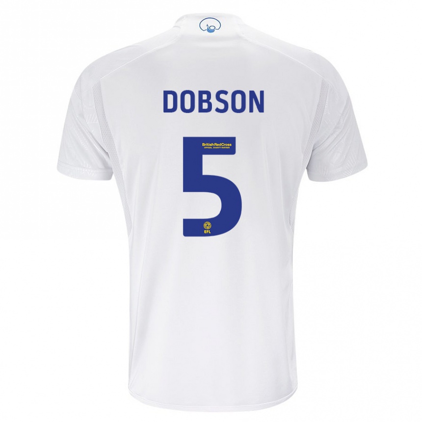 Vyrai Ellie Dobson #5 Baltas Namų Marškinėliai 2023/24 T-Shirt
