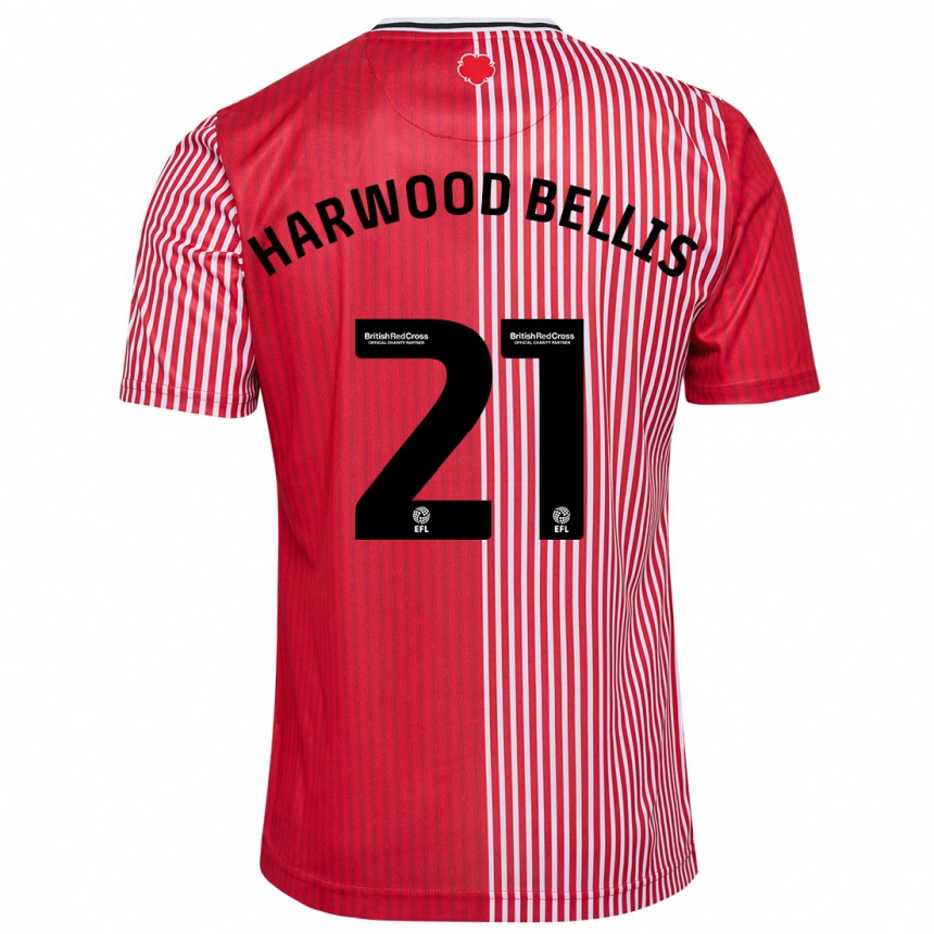 Vyrai Taylor Harwood-Bellis #21 Raudona Namų Marškinėliai 2023/24 T-Shirt