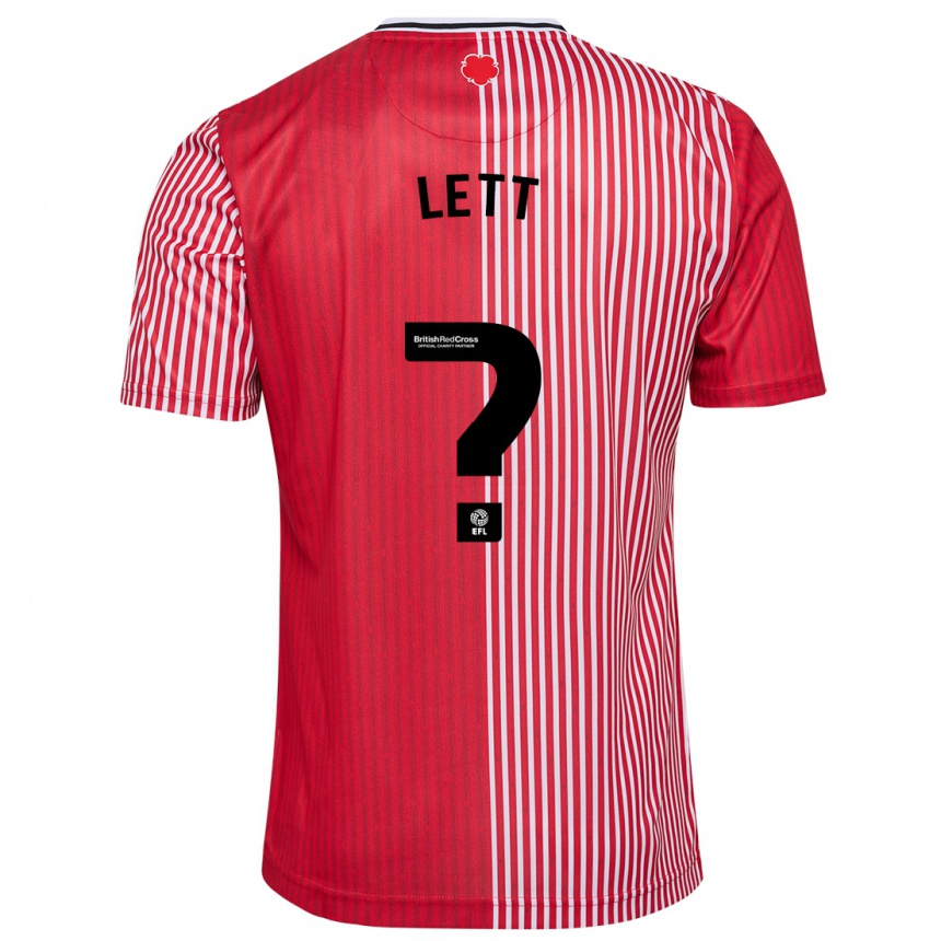 Vyrai Josh Lett #0 Raudona Namų Marškinėliai 2023/24 T-Shirt