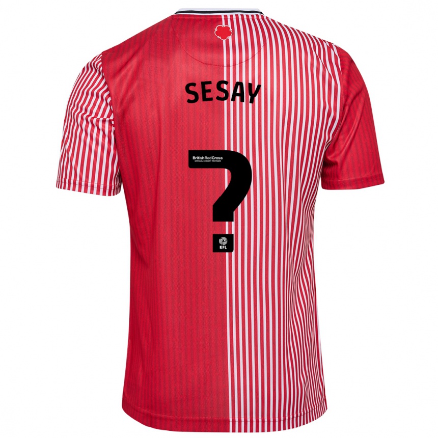 Vyrai Moses Sesay #0 Raudona Namų Marškinėliai 2023/24 T-Shirt