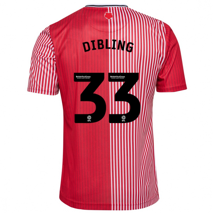 Vyrai Tyler Dibling #33 Raudona Namų Marškinėliai 2023/24 T-Shirt