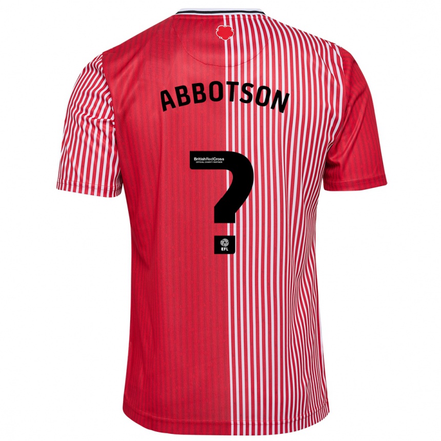 Vyrai Oscar Abbotson #0 Raudona Namų Marškinėliai 2023/24 T-Shirt