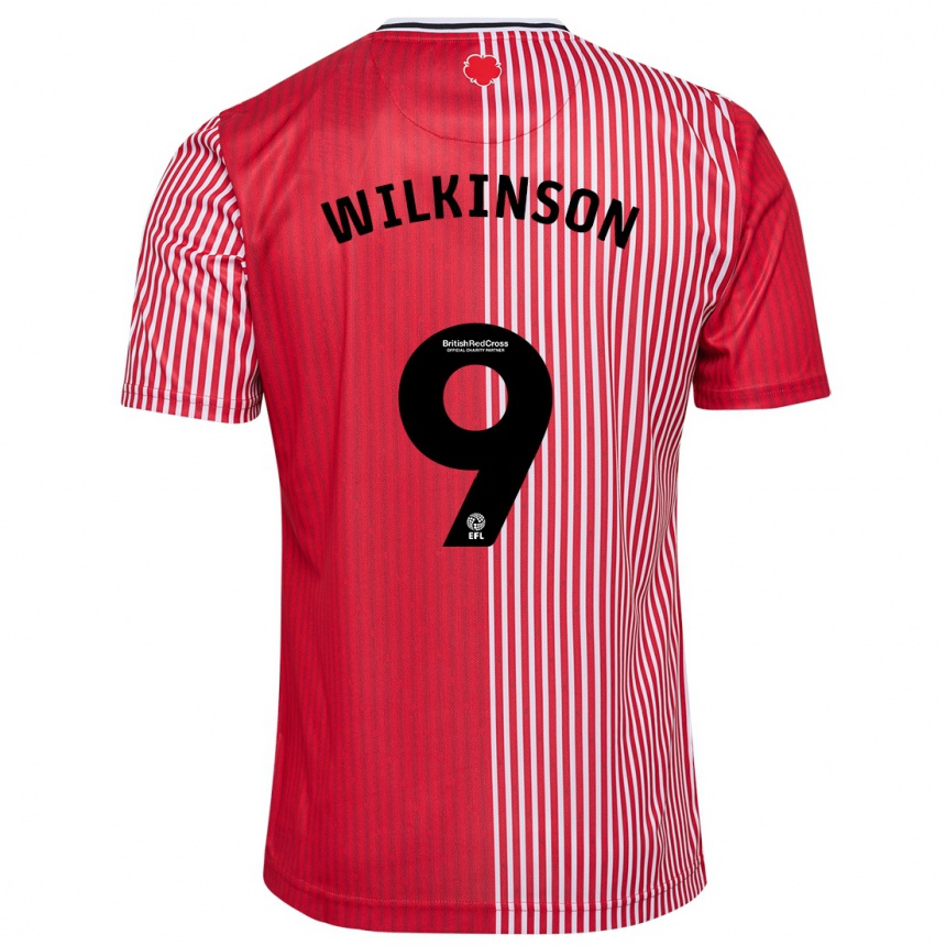 Vyrai Katie Wilkinson #9 Raudona Namų Marškinėliai 2023/24 T-Shirt