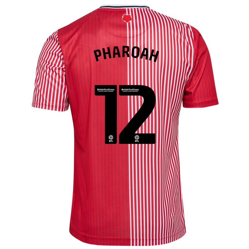 Vyrai Sophia Pharoah #12 Raudona Namų Marškinėliai 2023/24 T-Shirt