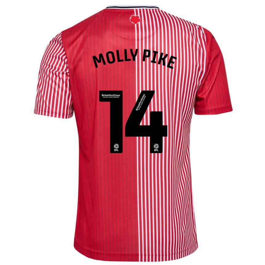 Vyrai Molly Pike #14 Raudona Namų Marškinėliai 2023/24 T-Shirt