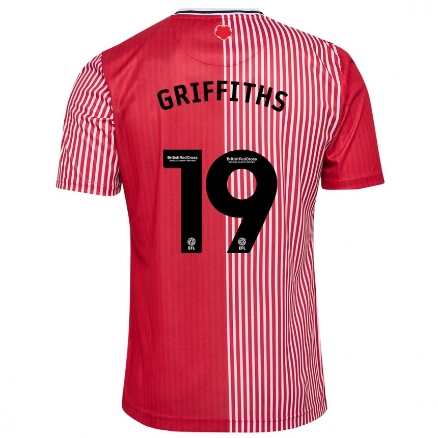 Vyrai Alice Griffiths #19 Raudona Namų Marškinėliai 2023/24 T-Shirt