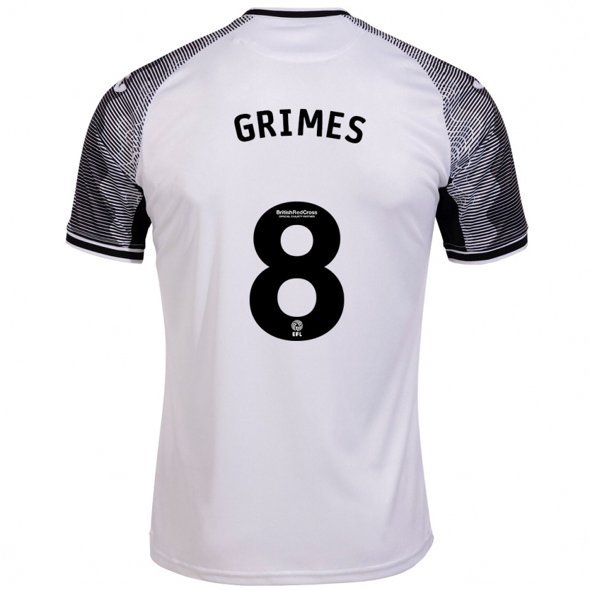 Vyrai Matt Grimes #8 Baltas Namų Marškinėliai 2023/24 T-Shirt