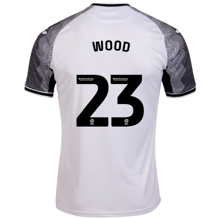 Vyrai Nathan Wood #23 Baltas Namų Marškinėliai 2023/24 T-Shirt