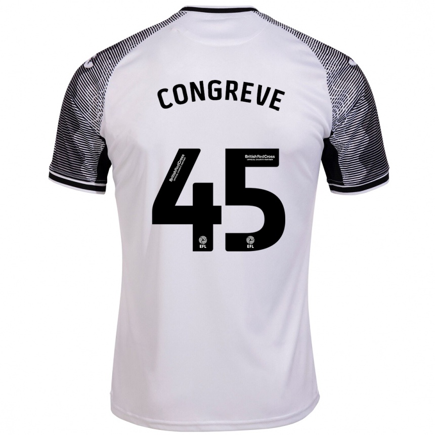 Vyrai Cameron Congreve #45 Baltas Namų Marškinėliai 2023/24 T-Shirt