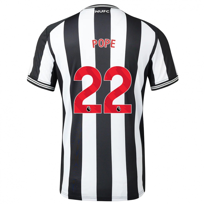 Vyrai Nick Pope #22 Juoda Balta Namų Marškinėliai 2023/24 T-Shirt