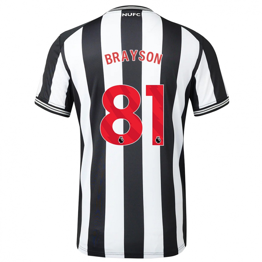 Vyrai Joe Brayson #81 Juoda Balta Namų Marškinėliai 2023/24 T-Shirt