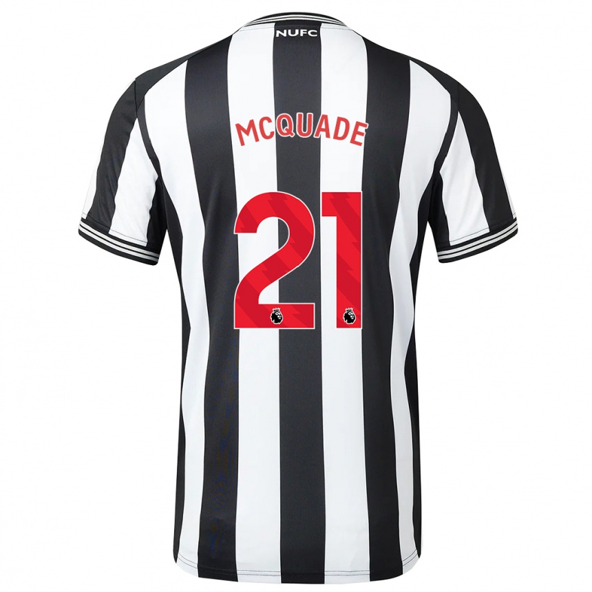 Vyrai Jasmine Mcquade #21 Juoda Balta Namų Marškinėliai 2023/24 T-Shirt