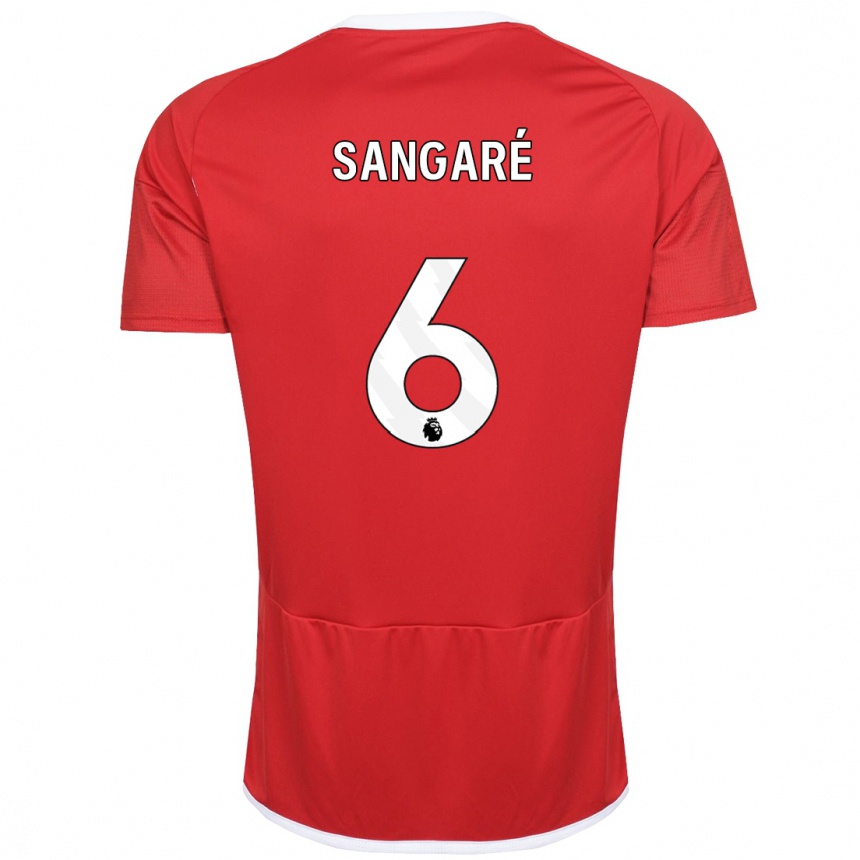 Vyrai Ibrahim Sangare #6 Raudona Namų Marškinėliai 2023/24 T-Shirt
