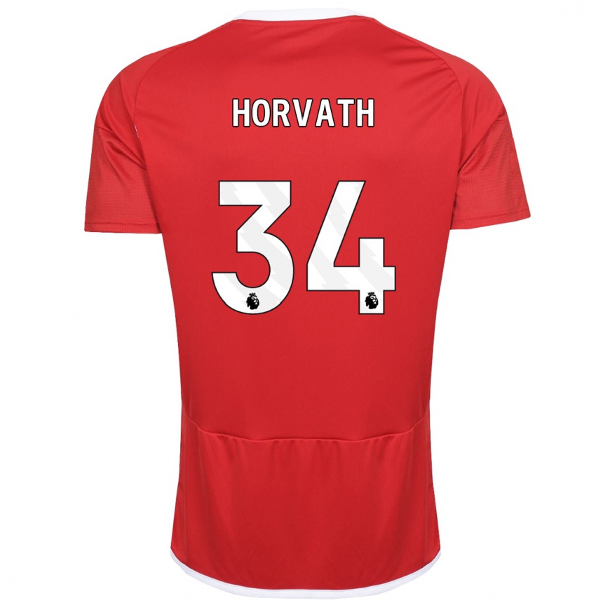 Vyrai Ethan Horvath #34 Raudona Namų Marškinėliai 2023/24 T-Shirt