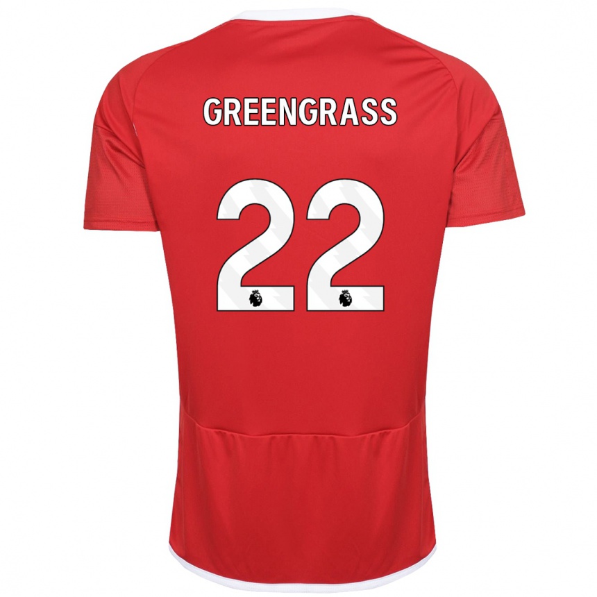 Vyrai Charlotte Greengrass #22 Raudona Namų Marškinėliai 2023/24 T-Shirt