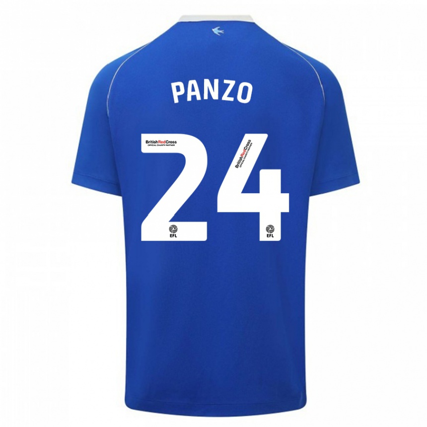 Vyrai Jonathan Panzo #24 Mėlyna Namų Marškinėliai 2023/24 T-Shirt