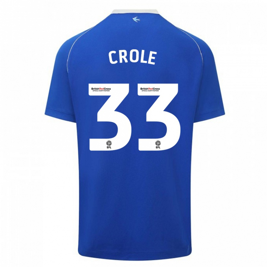 Vyrai James Crole #33 Mėlyna Namų Marškinėliai 2023/24 T-Shirt