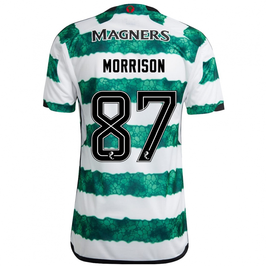 Vyrai Joe Morrison #87 Žalias Namų Marškinėliai 2023/24 T-Shirt