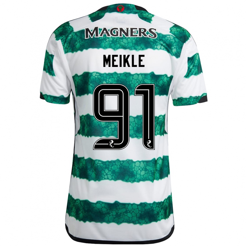 Vyrai Jamie Meikle #91 Žalias Namų Marškinėliai 2023/24 T-Shirt