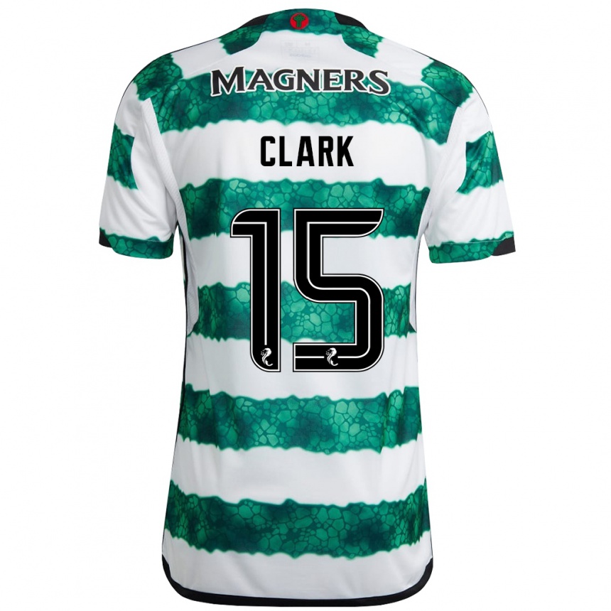 Vyrai Kelly Clark #15 Žalias Namų Marškinėliai 2023/24 T-Shirt