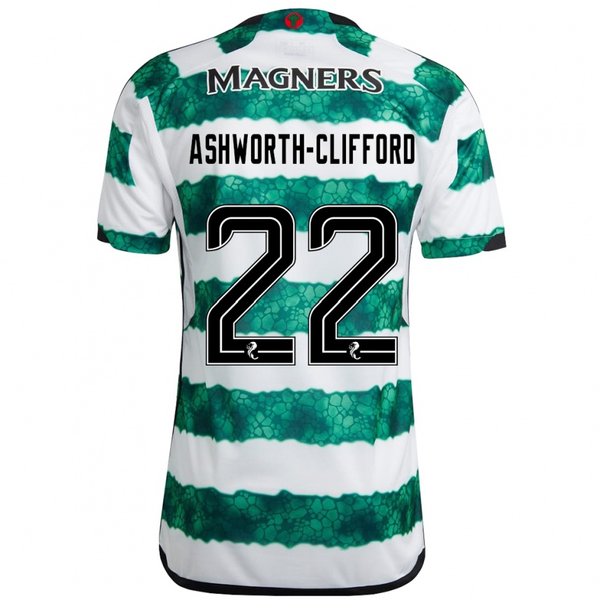 Vyrai Lucy Ashworth-Clifford #22 Žalias Namų Marškinėliai 2023/24 T-Shirt