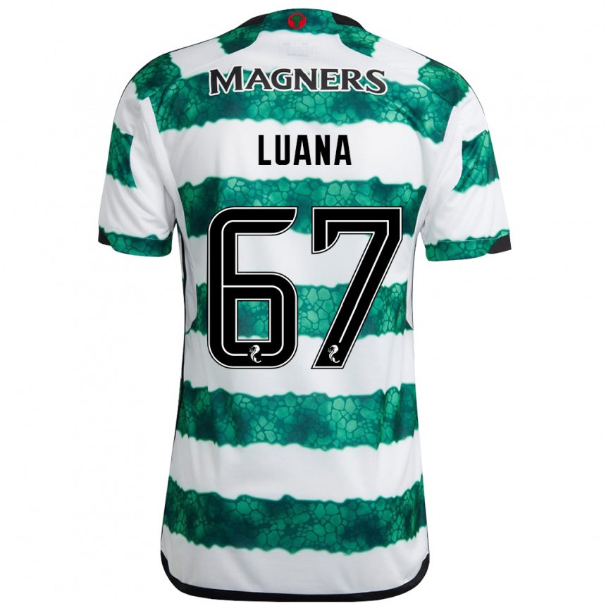 Vyrai Luana Muñoz #67 Žalias Namų Marškinėliai 2023/24 T-Shirt