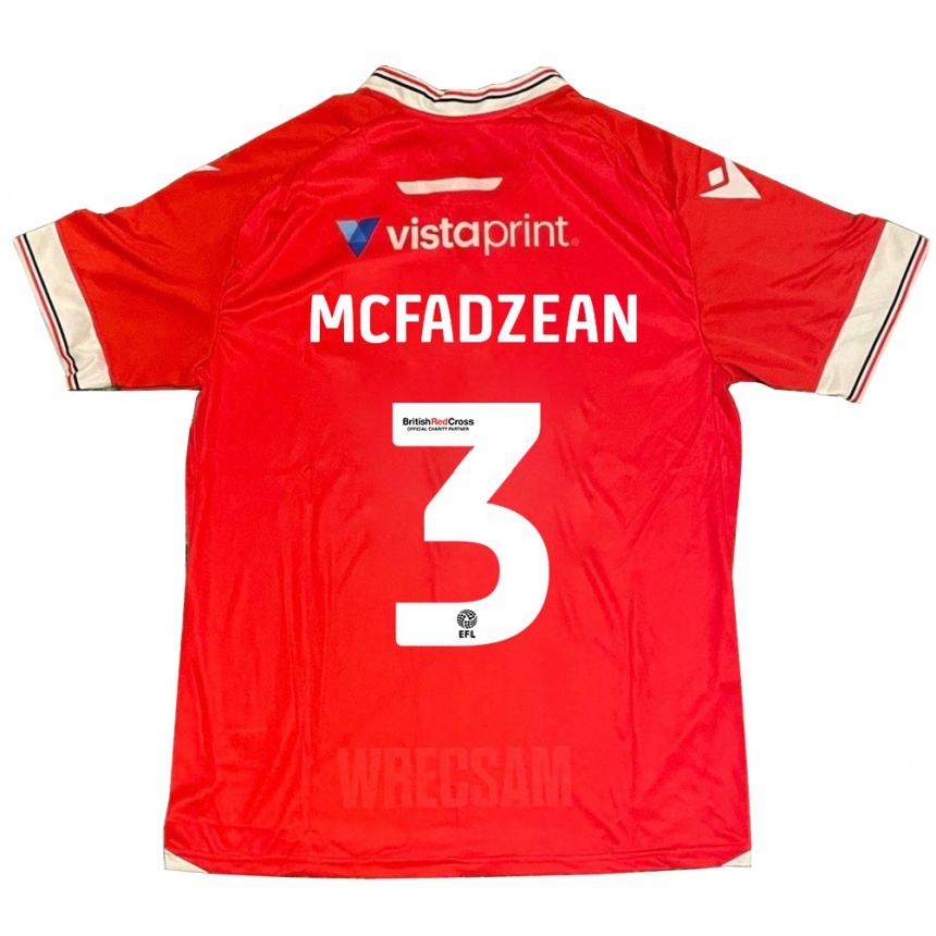 Vyrai Callum Mcfadzean #3 Raudona Namų Marškinėliai 2023/24 T-Shirt