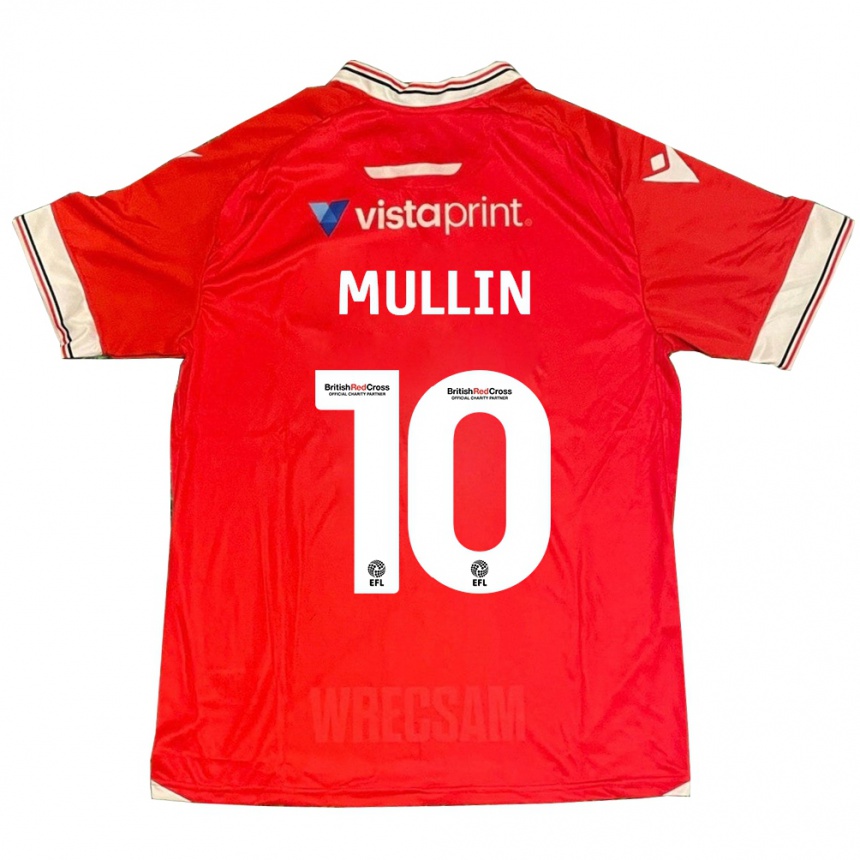 Vyrai Paul Mullin #10 Raudona Namų Marškinėliai 2023/24 T-Shirt