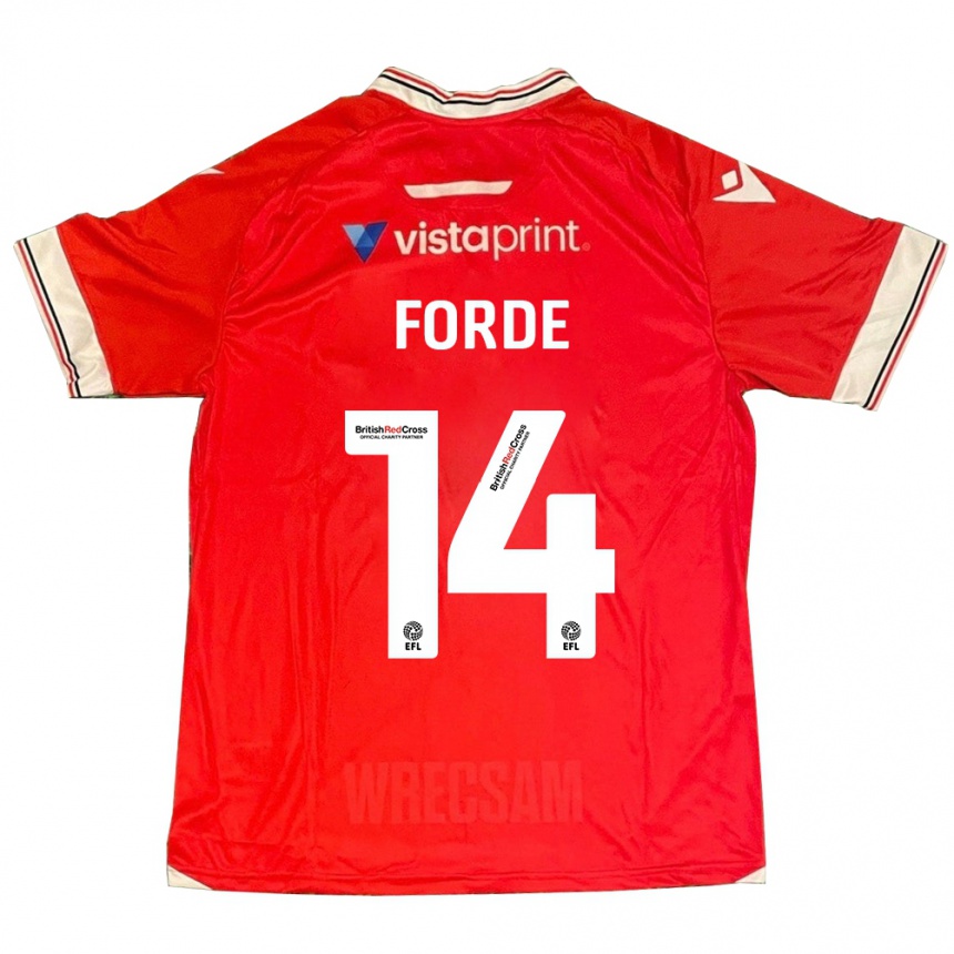 Vyrai Anthony Forde #14 Raudona Namų Marškinėliai 2023/24 T-Shirt