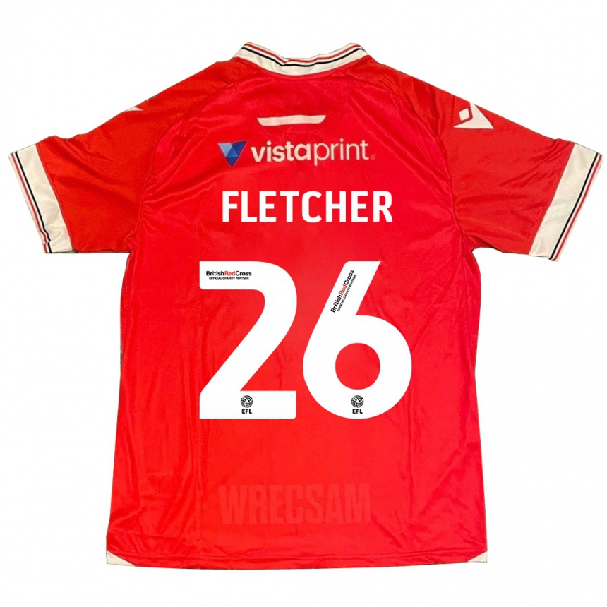Vyrai Steven Fletcher #26 Raudona Namų Marškinėliai 2023/24 T-Shirt