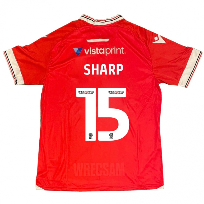 Vyrai Katie Sharp #15 Raudona Namų Marškinėliai 2023/24 T-Shirt