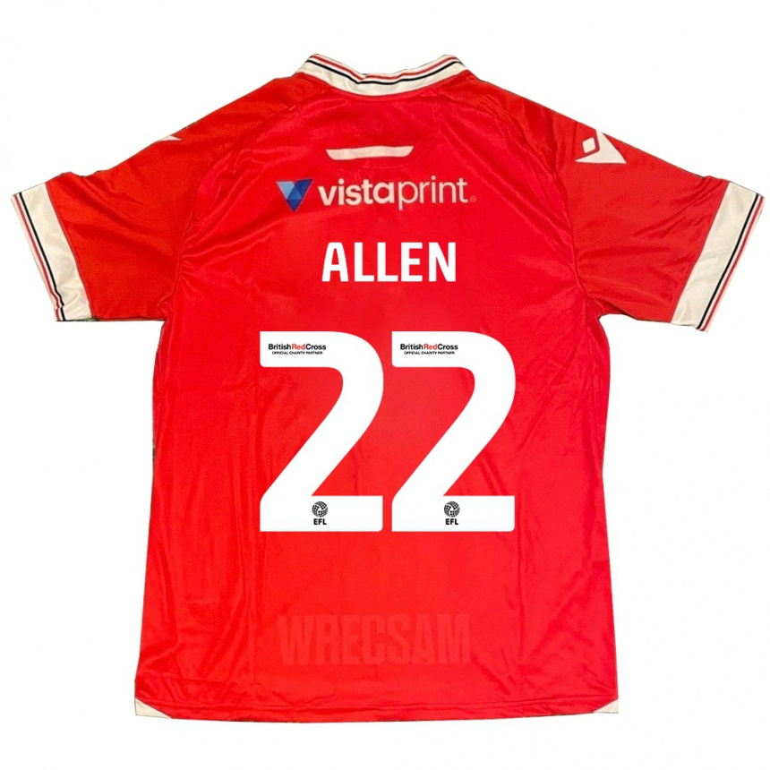 Vyrai Keren Allen #22 Raudona Namų Marškinėliai 2023/24 T-Shirt