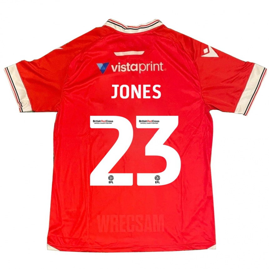 Vyrai Ruby Jones #23 Raudona Namų Marškinėliai 2023/24 T-Shirt