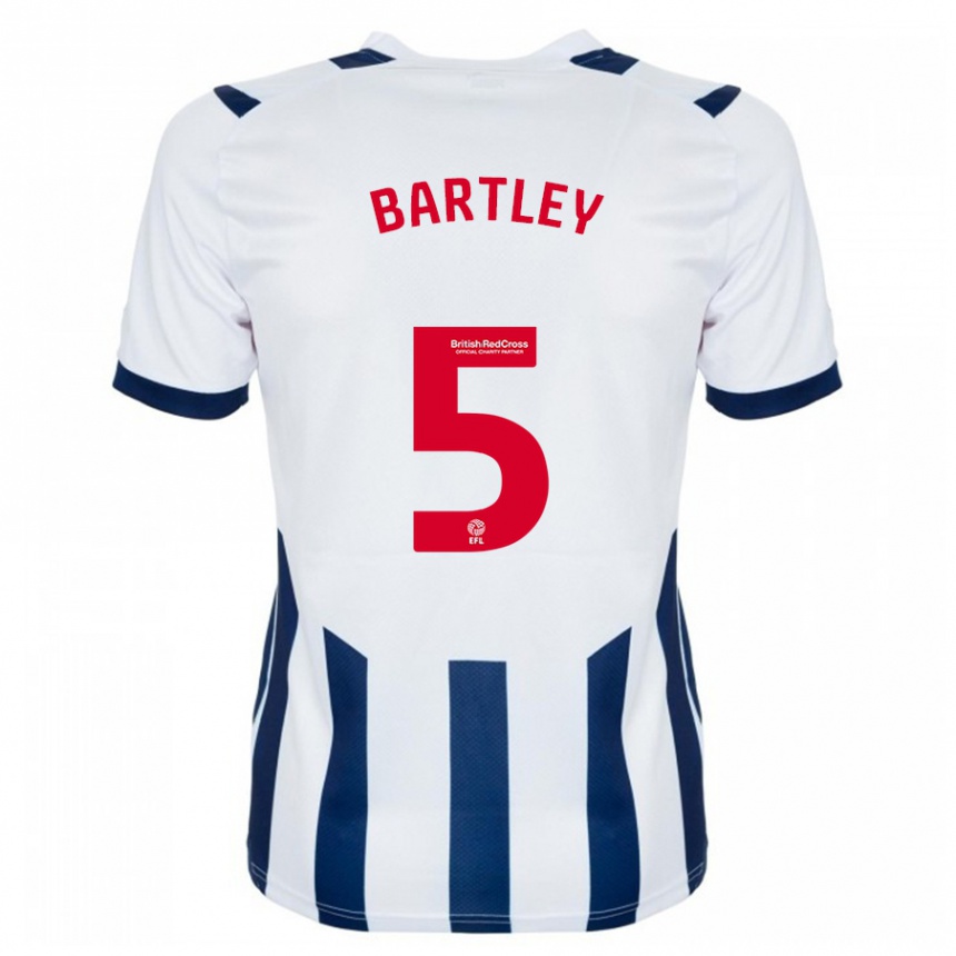 Vyrai Kyle Bartley #5 Baltas Namų Marškinėliai 2023/24 T-Shirt