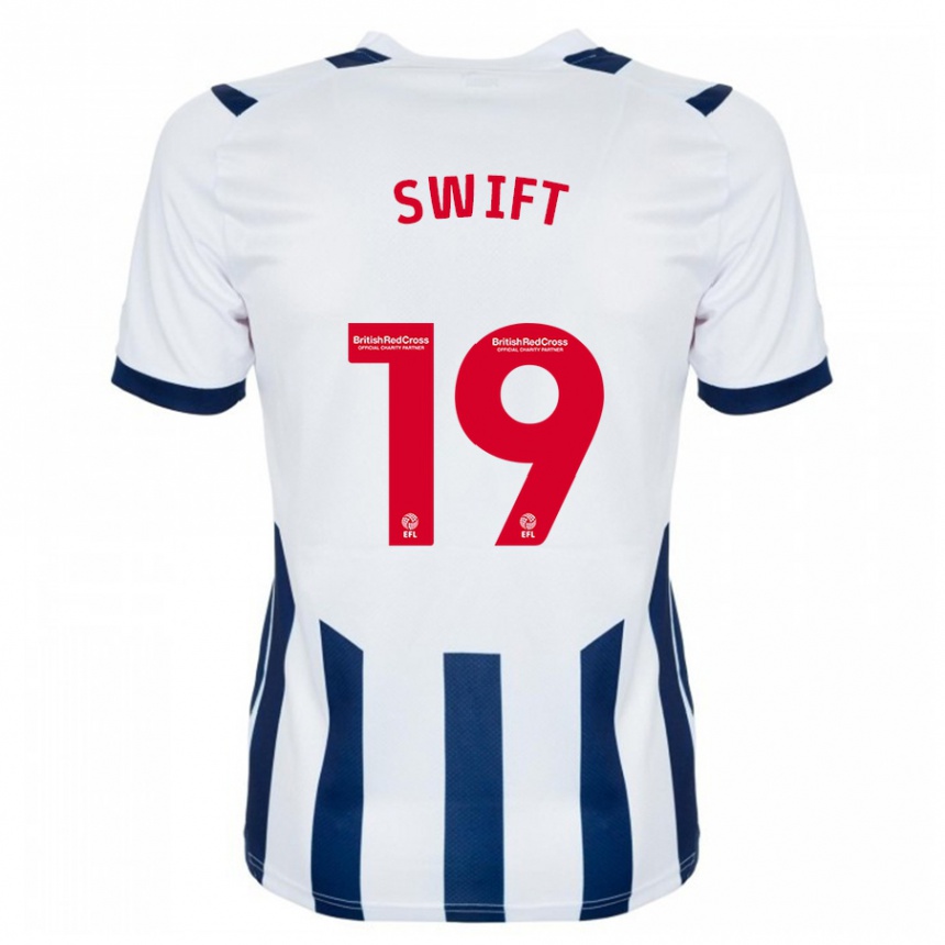 Vyrai John Swift #19 Baltas Namų Marškinėliai 2023/24 T-Shirt