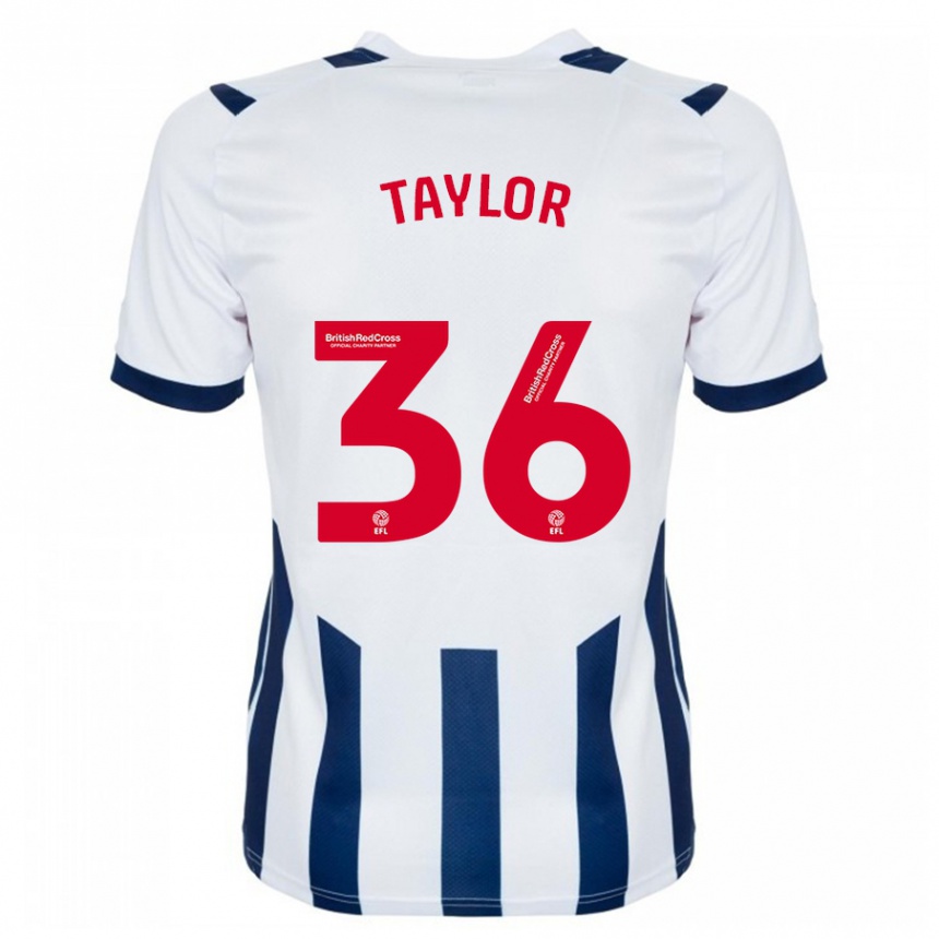 Vyrai Caleb Taylor #36 Baltas Namų Marškinėliai 2023/24 T-Shirt