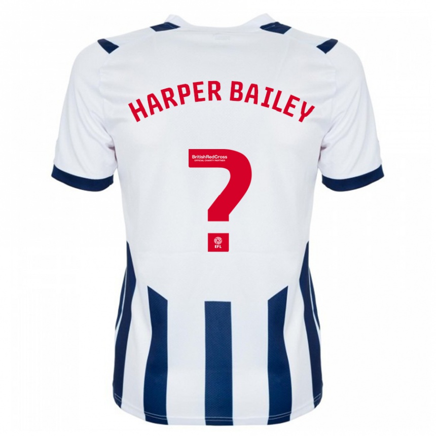 Vyrai Aaron Harper-Bailey #0 Baltas Namų Marškinėliai 2023/24 T-Shirt