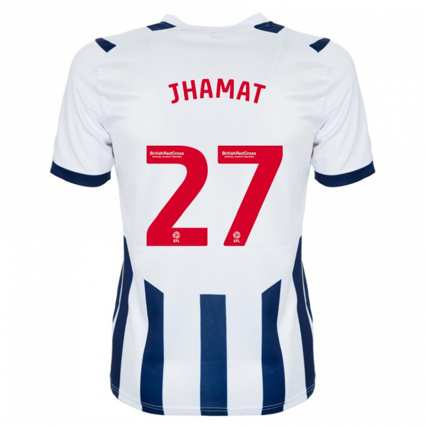 Vyrai Simran Jhamat #27 Baltas Namų Marškinėliai 2023/24 T-Shirt